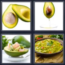 4 fotos 1 palabra 8 letras fruta verde